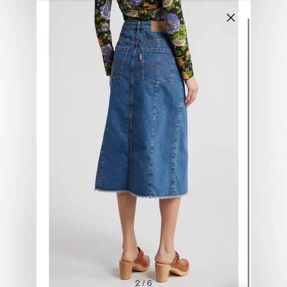 Farm Rio Denim Midi Skirt - Picture 3 of 10